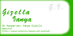 gizella vanya business card